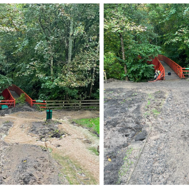 Flooding damage at Quarrymill Woodland Walk